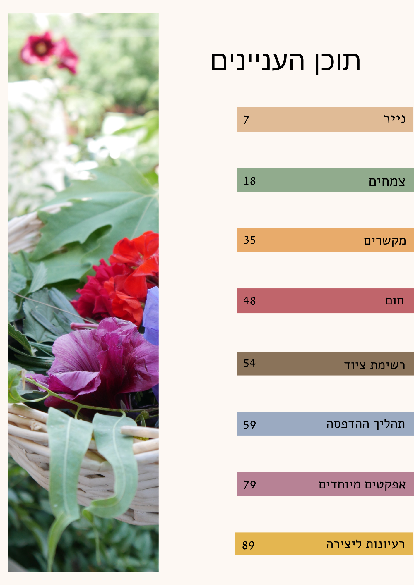 ספר דיגיטלי - סודות הצמחים - הדפסה בוטנית על נייר